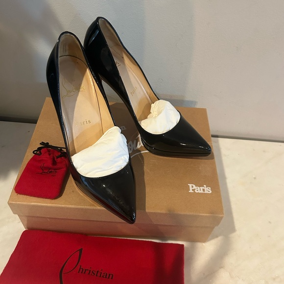 Christian Louboutin Black Pigalle Plato 120 SZ 37 Leather Pumps - Picture 10 of 13